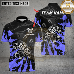 Maxcorners Darts DartBoard Grunge Multicolor Customized Name, Team Name 3D Shirts
