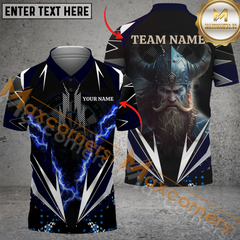 MaxCorners Darts Viking Customized Name, Team Name 3D Polo Shirt