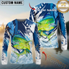 Maxcorners Fishing Technical Fish Scale Custom Name & Team Name 3D Shirts