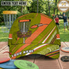 (7 Colors) Maxcorners Disc Golf Dynamic Stripe Chain Basket Personalized Name 3D Cap LM3009
