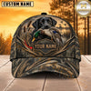 Maxcorners Dog Hunting And Duck Realistic Marsh Grass Camo Retriever Personalized Name 3D Cap