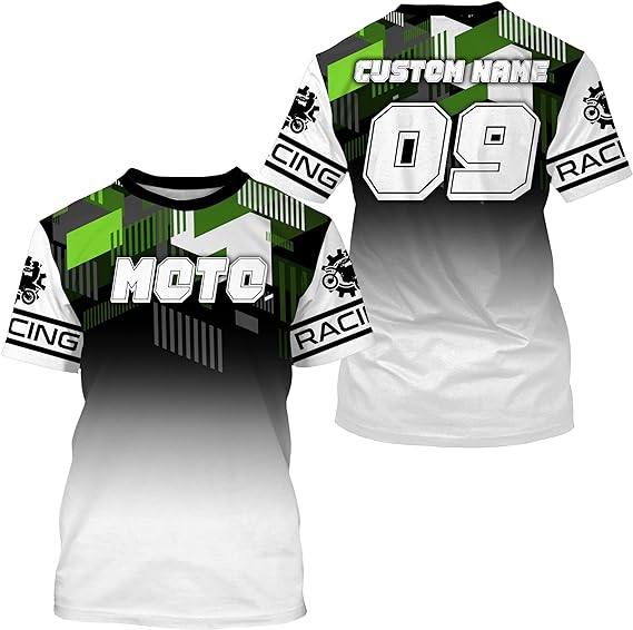 Maxcorners Motocross Dirt Bike Off-Road Customize Name And Number 3D Shirts