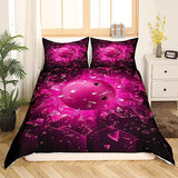 Maxcorners Rose Pink Bowling Ball 3D Bedding Set