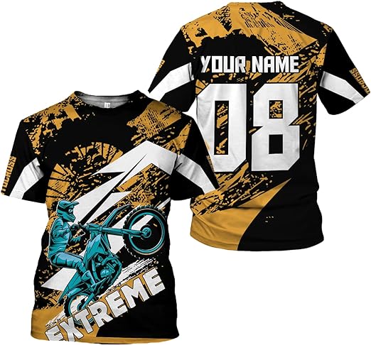 Maxcorners Motocross Extreme Customize Name And Number 3D Shirts