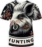 Maxcorners Classic Boar Hunting Custom Name Shirt 3D All Over Printed Clothes