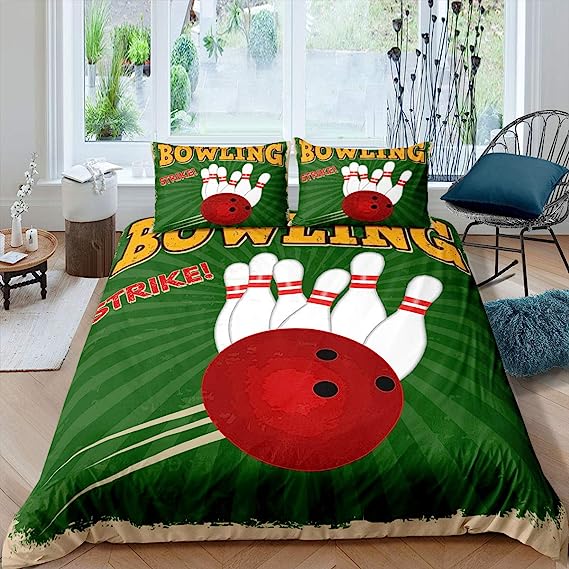 Maxcorners Bowling Green Strike 3D Bedding Set