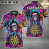 Maxcorners Neon Skull Darts Multicolor Customized Name, Team Name 3D Shirt