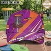 (7 Colors) Maxcorners Disc Golf Dynamic Stripe Chain Basket Personalized Name 3D Cap LM3009