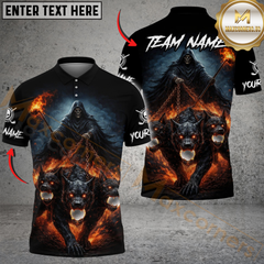 Maxcorners Shadow Reaper Golf Polo Personalized Name, Team Name 3D Shirt (4 Colors)