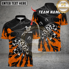 Maxcorners Darts DartBoard Grunge Multicolor Customized Name, Team Name 3D Shirts