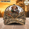 Maxcorners Dog Hunting And Duck Realistic Marsh Grass Camo Retriever Personalized Name 3D Cap