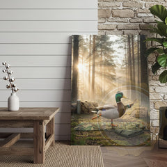 Maxcorners Duck Canvas Mindful Hunting Yoga Forest Meditation Canvas Wall Art