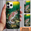 Maxcorners Underwater Sunbeam Nature Personalized Name Phone Case (13 Fish Species)