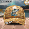 Maxcorners Fishing Golden Faith Open Bible Splash Personalized Name 3D Cap (12 Fish Species)