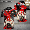 Maxcorners Bowling Angry Ball vs Screaming Pins Multicolor Customized Name, Team Name 3D Shirts