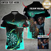 Maxcorners Darts Flaming Dartboard Multicolor Customized Name, Team Name And Photo 3D Shirt