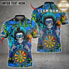 Maxcorners Neon Skull Darts Multicolor Customized Name, Team Name 3D Shirt