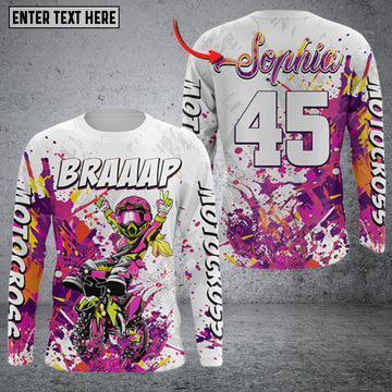 Maxcorners Motorcycle Maverick Personalized Name 3D Shirt
