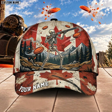 Maxcorners Trap & Skeet Shooting Canadian Mountain Shooter Personalized Name 3D Cap