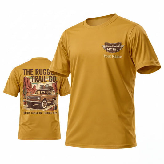 Maxcorners Personalized Car Classic Muscle Car 3D T-Shirt – Mustard Yellow Classic Road Adventures Vintage Car