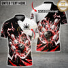 Maxcorners Bowling Pins & Dynamic Ball Impact Graphic Multicolor Customized Name, Team Name 3D Shirts
