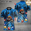 Maxcorners Billiards Firefighter Billiard Flame Multicolor Customized Name, Team Name 3D Shirt