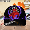 Maxcorners Darts Angry Devil Flame Personalized Name 3D Cap
