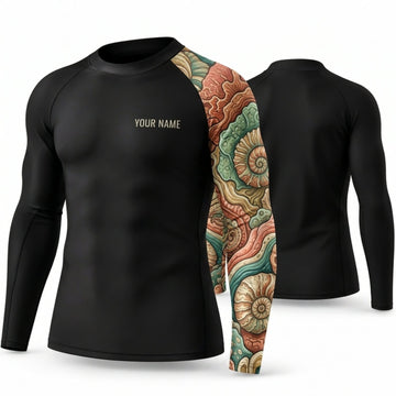 Maxcorners Personalized Traditional Tattoo Black Shirt with Bronze Ornamental Tattoo Sleeve 3D All Over Printed Shirts, Best Gifts for Tattoo Lovers