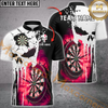 Maxcorners Darts Punished Skull Flame Mutilcolor Option Customized Name, Team Name 3D Shirt
