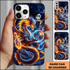 Maxcorners Bowling Cosmic Dragon Ball Multicolor Personalized Name 3D Phone Case