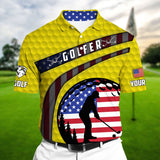 Max Corner Pride Premium Super Cool US Golfer, Golf Polo Shirts Multicolor Custom Name