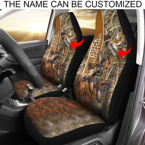 Maxcorners Personalized Name Duck Hunting Waterfowl Camouflage Car Seat Covers