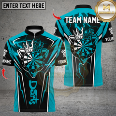 Maxcorners Darts Crown King Dartboard Multicolor Customized Name, Team Name 3D Shirts
