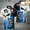 Maxcorners Darts Punished Skull Flame Mutilcolor Option Customized Name, Team Name 3D Shirt