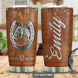 Maxcorners Equestrian Elegance Travel Mug Personalized Name Tumbler