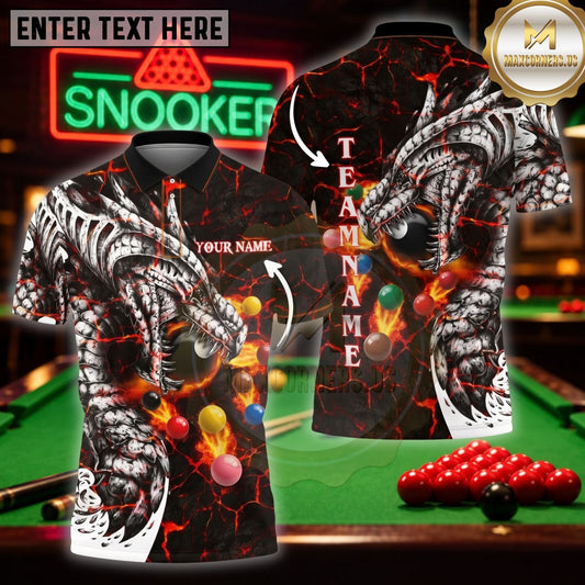 Maxcorners Pool Clothing Tribal Tattoo Style Graphic Customized Name 3D Shirt