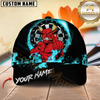 Maxcorners Darts Angry Devil Flame Personalized Name 3D Cap