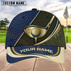 Maxcorners Golf Gold Ball Club Luxury Panel Personalized Name 3D Cap (8 Colors)