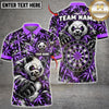 Maxcorners Darts Angry Panda Mascot Bamboo Leaf Target Board Graphic Multicolor Customized Name, Team Name 3D Shirts