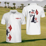 Maxcorners The 19th Hole Mens Golf Polo Shirt, Mens Golf Gift, Mens Golf Shirt