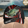 Maxcorners Fishing Red White Graphic Personalized 3D Cap