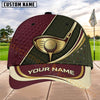 Maxcorners Golf Gold Ball Club Luxury Panel Personalized Name 3D Cap (8 Colors)