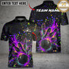 Maxcorners Bowling Splash Paint Dot Multicolor Customized Name, Team Name 3D Shirts