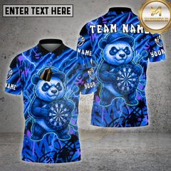 Maxcorners Darts Shirts Panda Lightning Design Multi Options Personalized Name, Team Name 3D Shirt