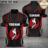 Maxcorners Billiards Player Multicolor Personalized Name, Team Name 3D Polo Shirt