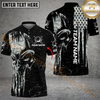 Maxcorners Golf Camo Punisher Skull Personalized Name, Team Name 3D Shirt (4 Colors)