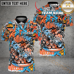 Maxcorners Bowling Screaming Funny Graffiti Multicolor Options Personalized Name, Team Name 3D Shirt