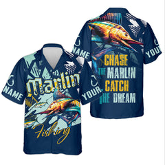 Maxcorners Marlin Fishing, Chase The Marlin - Catch The Dream SPF Shirts, Fishing Shirts For Men, Fisherman Gift