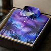 Maxcorners Moonlit Tropical Beach Palm Tree Golf Shirt, Women's Golf Shirt, Hawaiian Golf Shirt, Golf Polo For Women LM1507