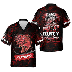 Maxcorners He’s the Master Baiter & I’m the Dirty Hooker SPF Shirts, Fishing Shirts For Men, Fisherman Gift